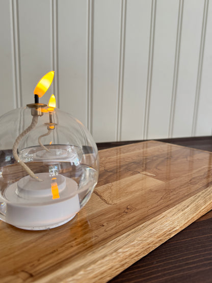 Epoxybricka med graverad världskarta