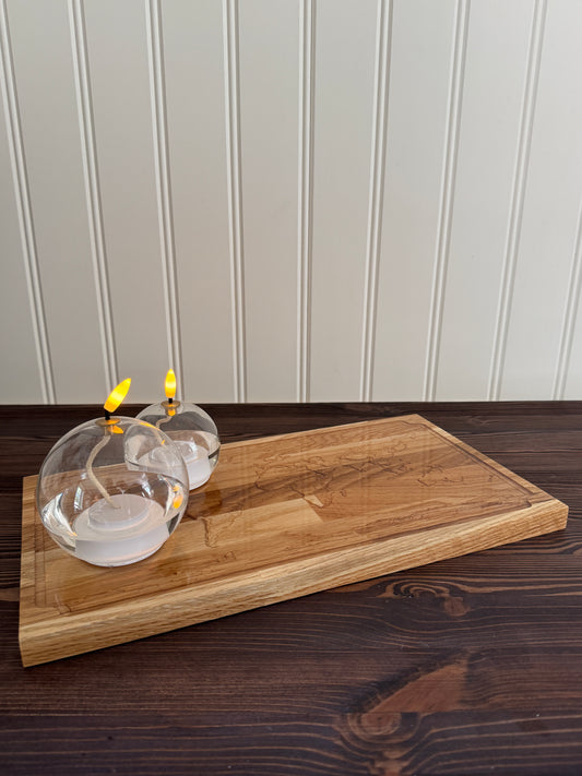 Epoxybricka med graverad världskarta