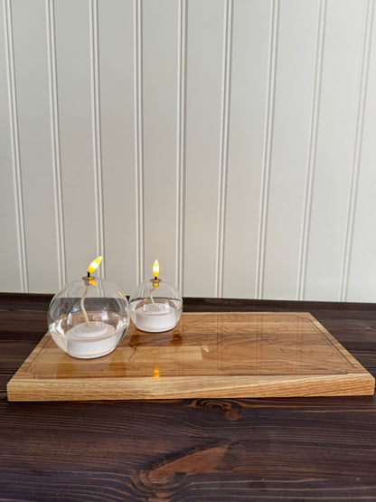 Epoxybricka med graverad världskarta